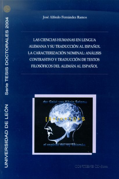 Ciencias humanas en lengua alemana y su traducción al español. La caracterización nominal: análisis contrastivo y traducción de textos filosóficos del alemán al español
